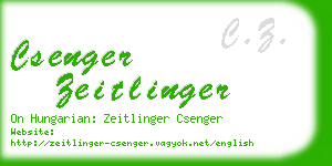 csenger zeitlinger business card